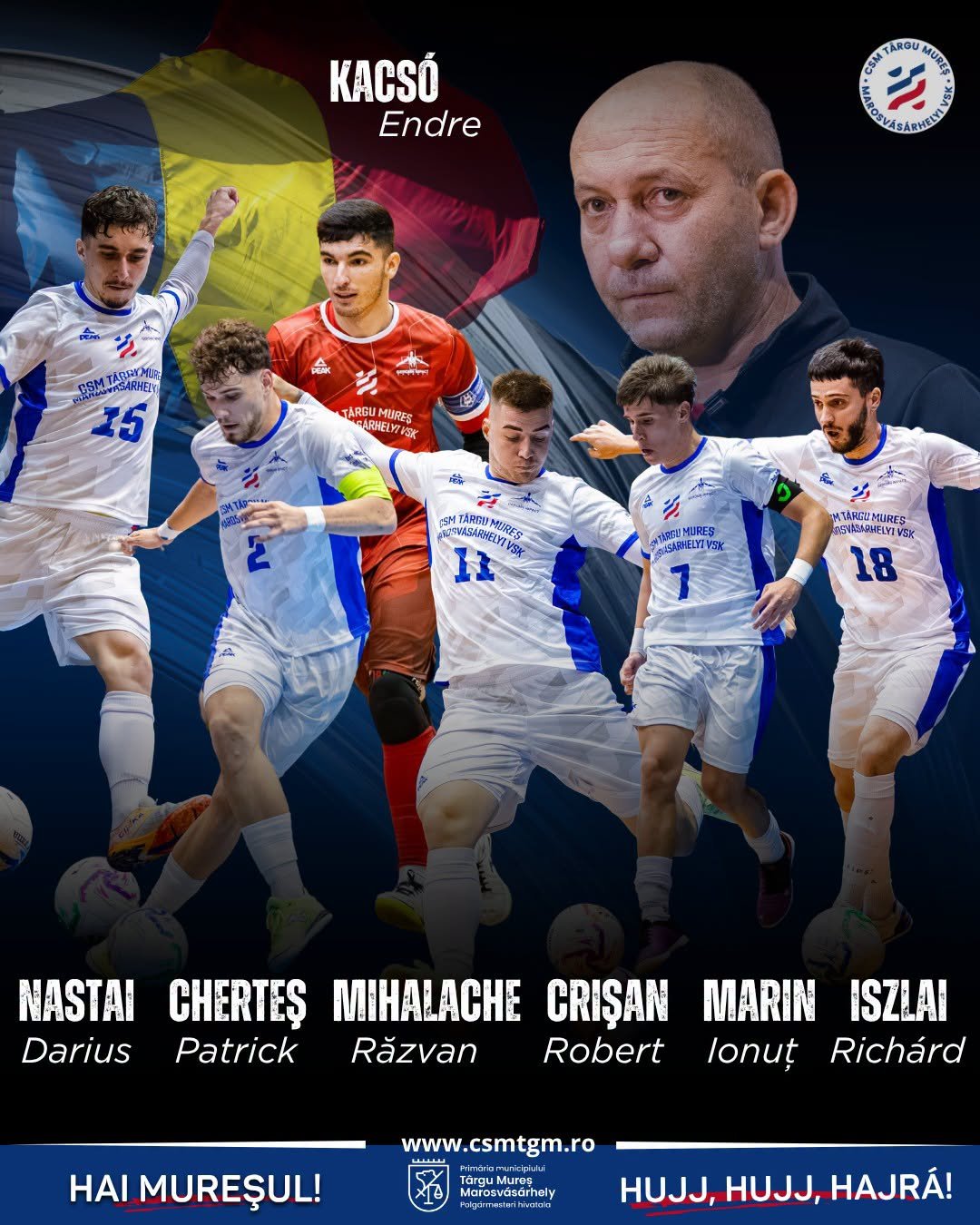 Târgu Mureș găzduiește primul meci al Naționalei de futsal spre Mondial, cu Portugalia