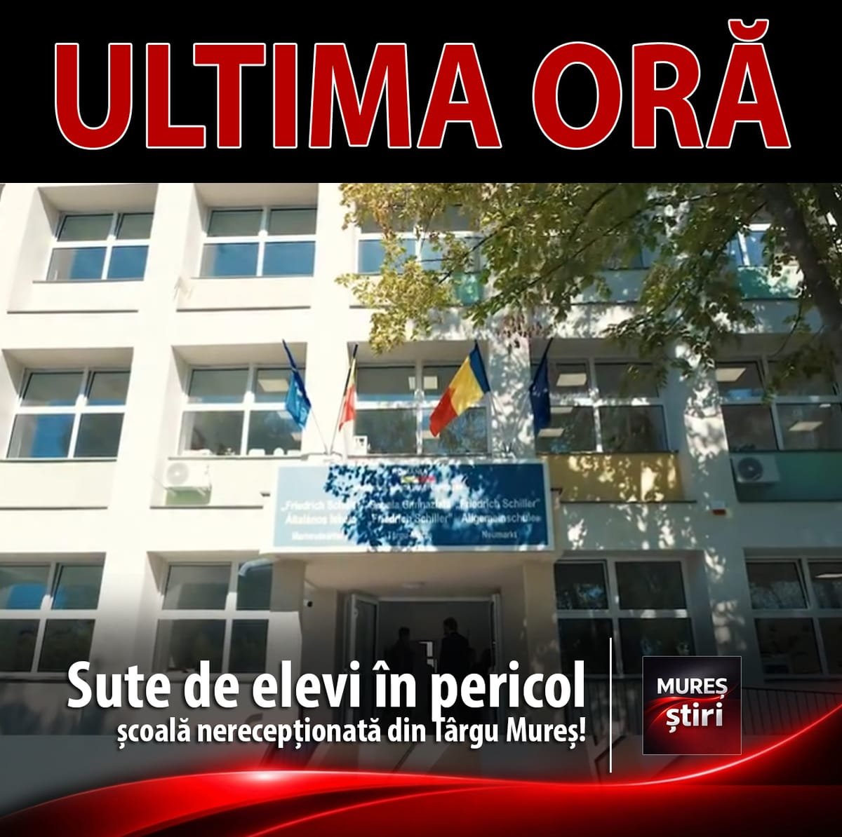 Târgu Mureș: Gimnaziul „Friedrich Schiller” folosește ilegal o clădire nerecepționată și neplătită
