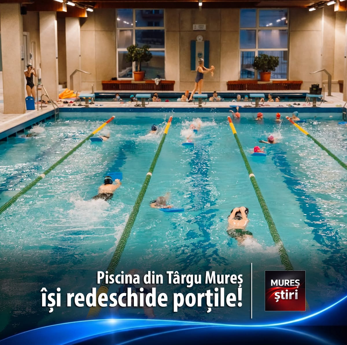 Târgu Mureș: Piscina Ing. Mircea Birău se redeschide pentru public marți, 13 octombrie