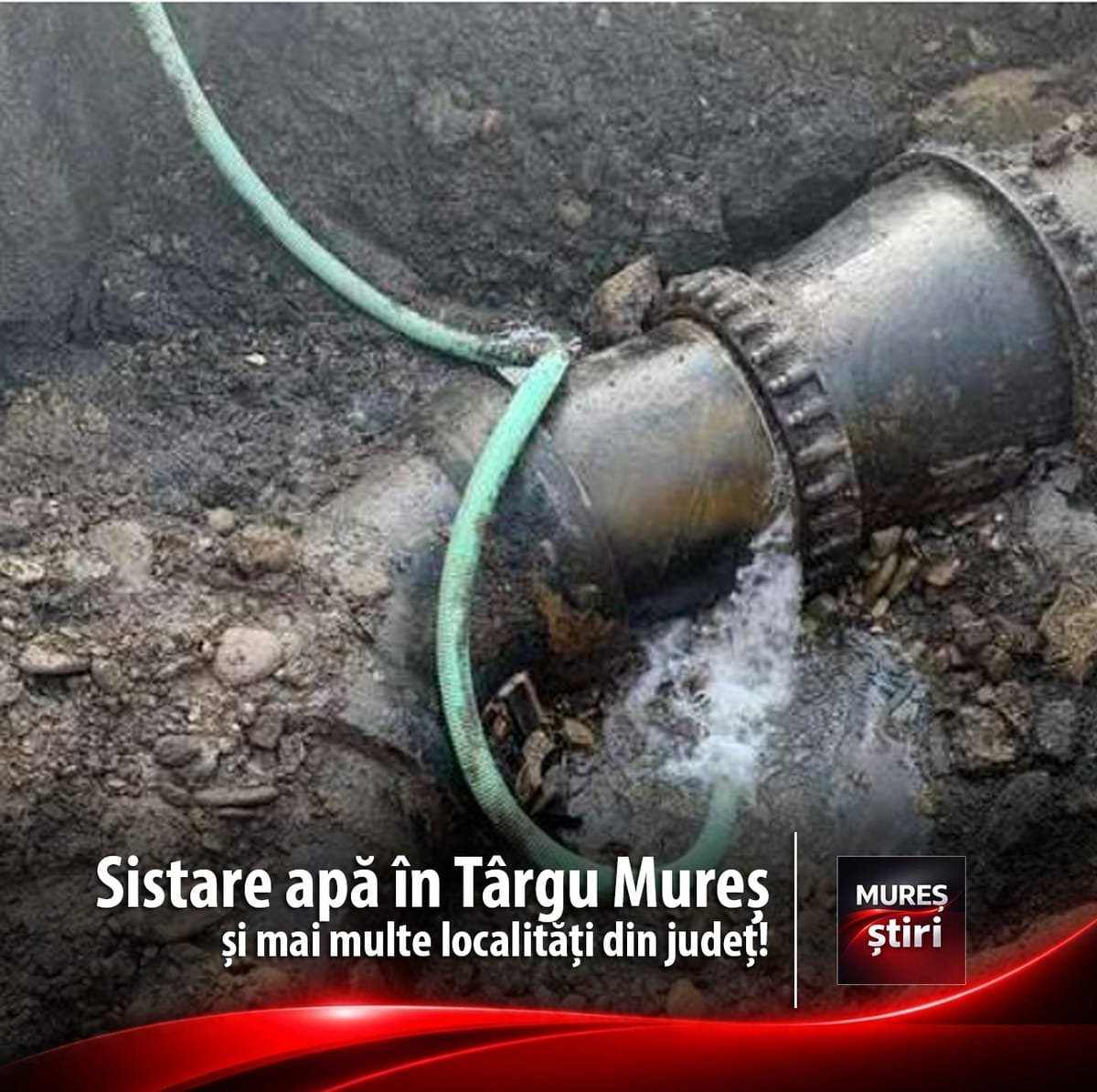 Târgu Mureș și alte localități din Mureș: sistări ale apei potabile din cauza lucrărilor la rețea