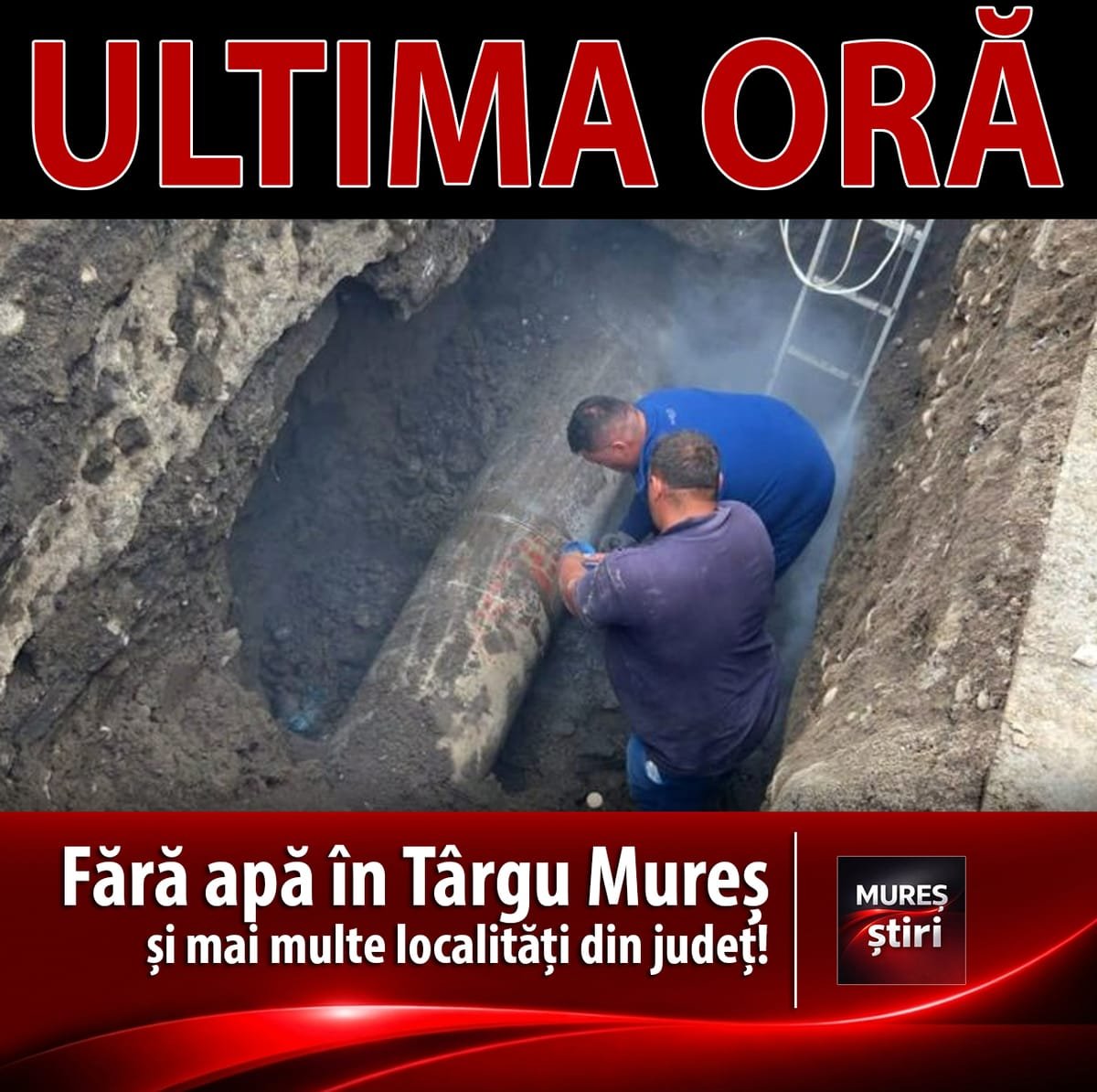Târgu Mureș și localități din județ: sistări temporare ale apei potabile pentru lucrări programate