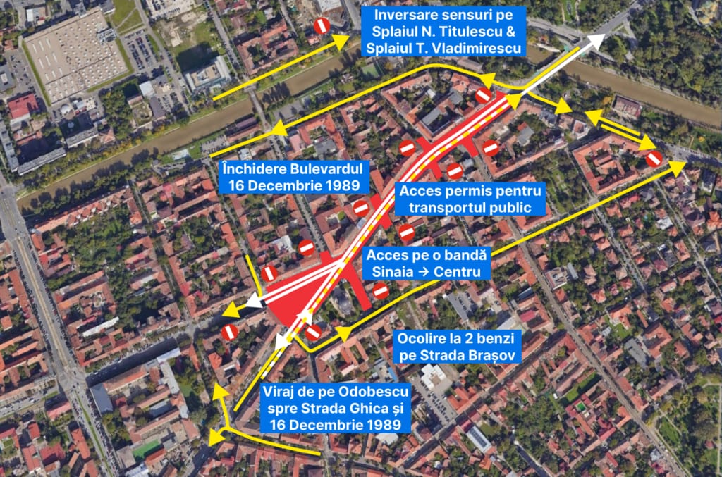 Timișoara: încep lucrările la Piața Mocioni din Iosefin, cu modificări de circulație din 26 octombrie