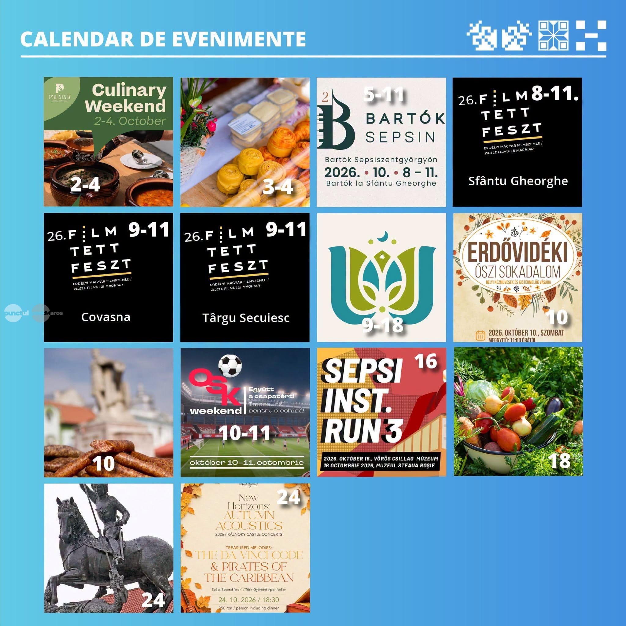 Toamna aceasta, județul Covasna vă așteaptă cu un calendar plin de experiențe