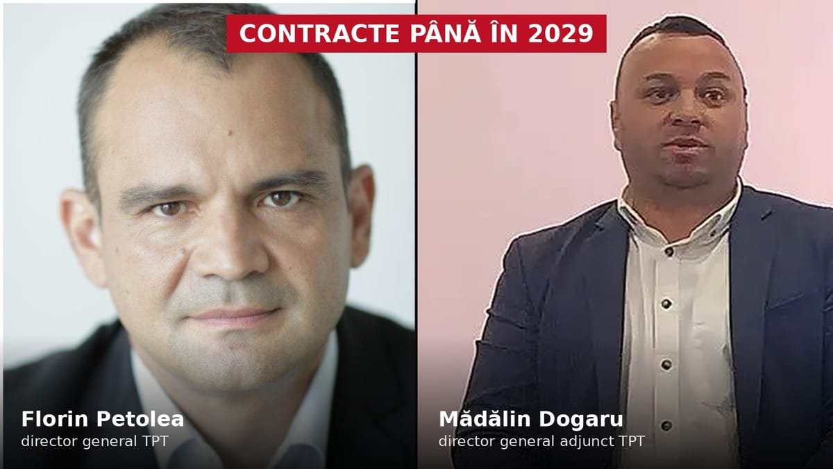 TPT: directorii Florin Petolea și Mădălin Dogaru rămân până în 2029, deși consiliul care i-a numit a expirat