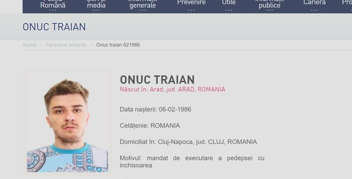 Traian Onuc, „țeparul” imobiliar din Cluj, căutat de doi ani de Poliție, cu condamnări definitive cu executare