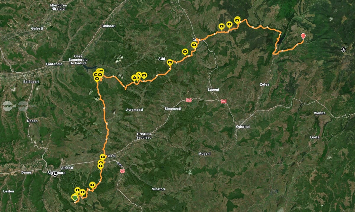 Traseu offroad de 109 km din zona Sighișoarei până la poalele Munților Harghita