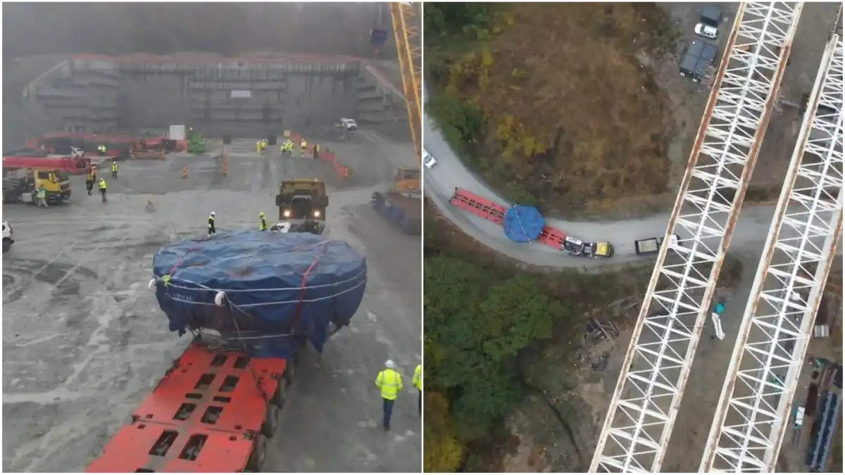 Tunelul Poiana de pe Autostrada Sibiu–Pitești: capul de foraj al TBM-ului a ajuns la portalul dinspre Sibiu
