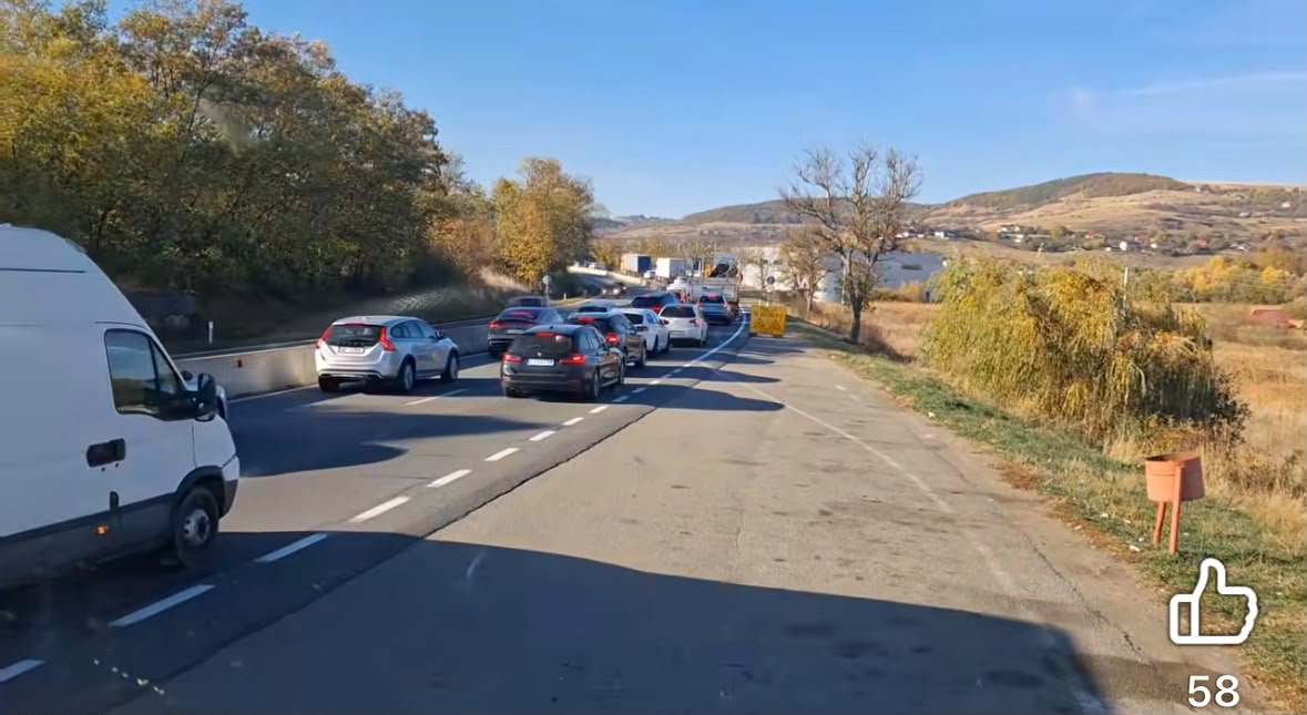 Turda – Cluj: coloane kilometrice și ore pierdute în trafic, după noile modificări de pe DN1