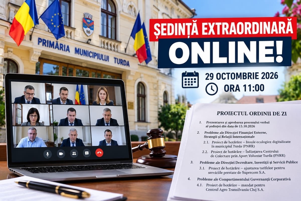 Turda: Consiliul Local dezbate joi ajustarea tarifelor de salubritate prestate de Supercom