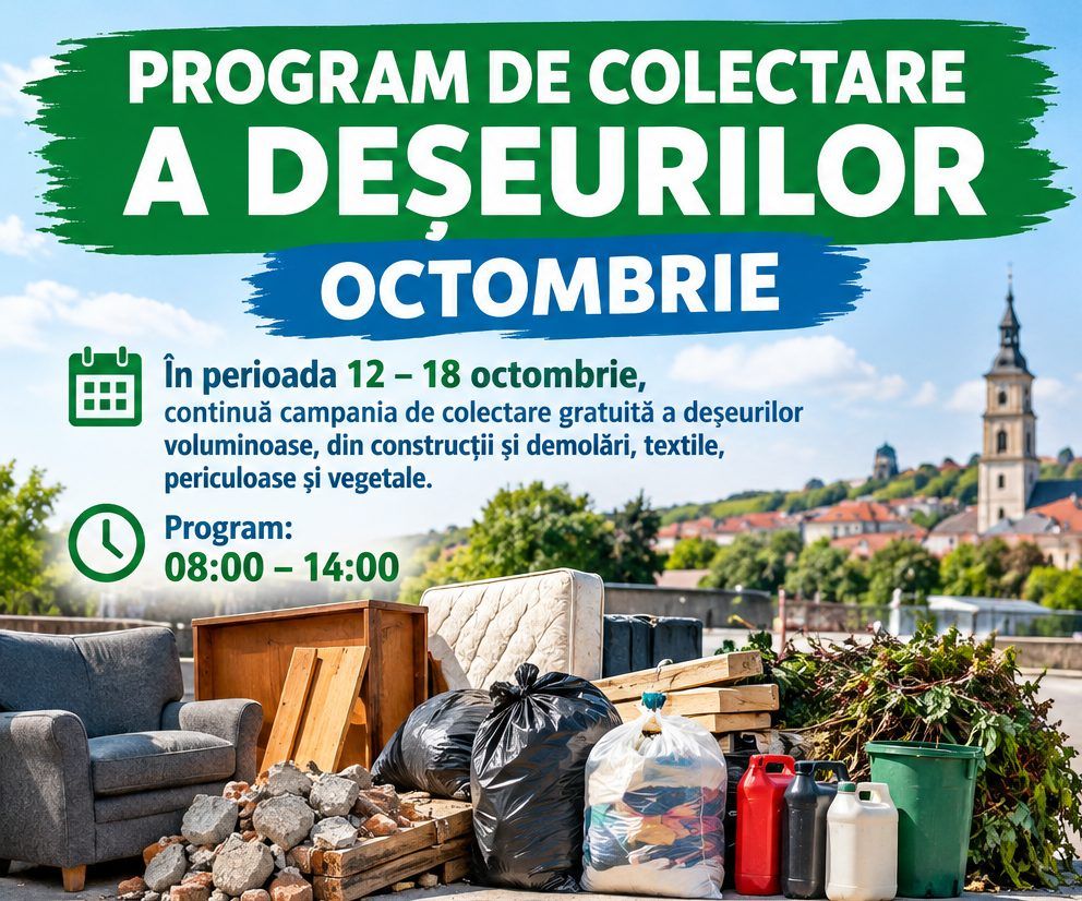 Turda: deșeurile voluminoase și vegetale pot fi predate gratuit în perioada 12–18 octombrie