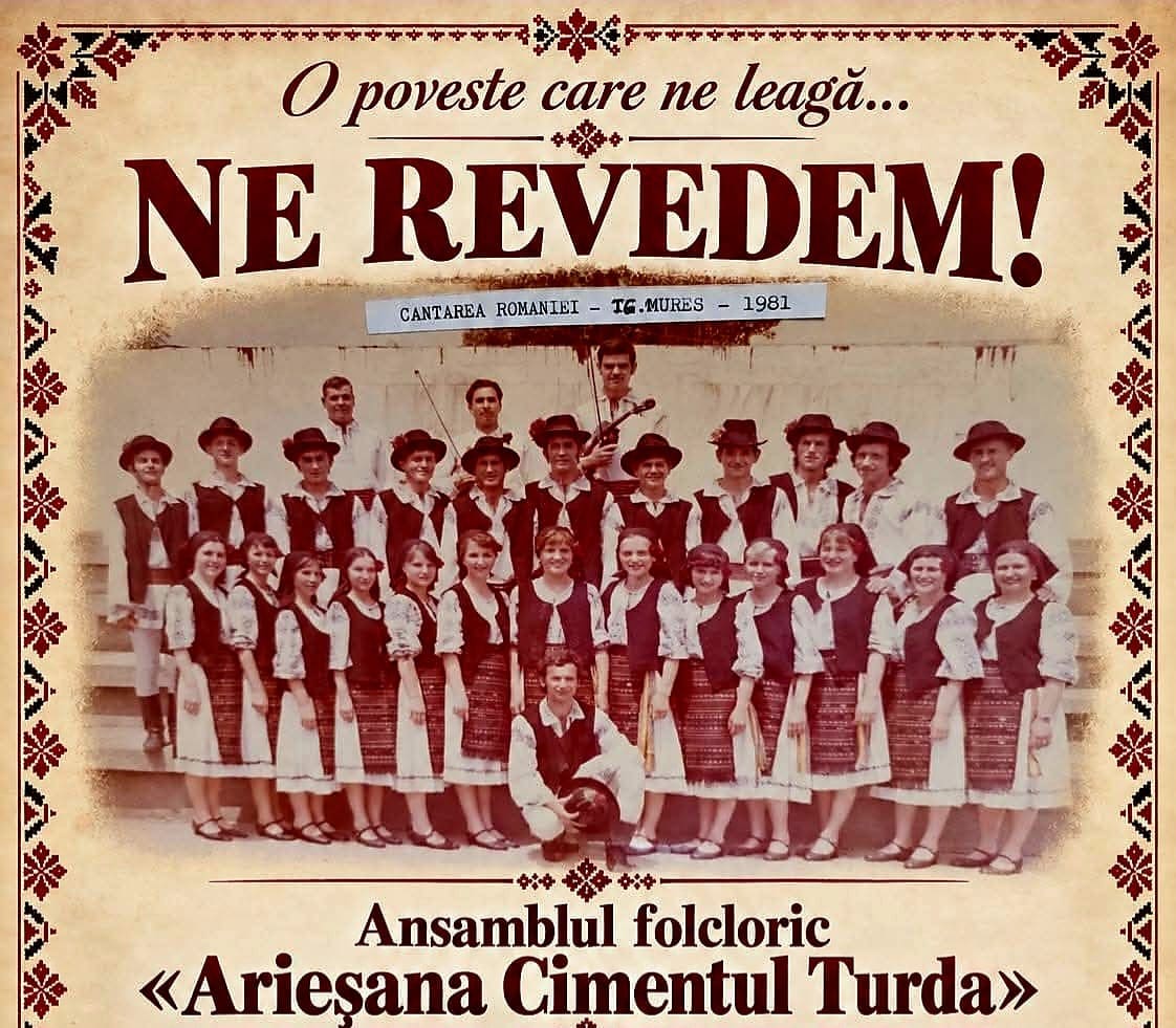 Turda: fostele generații ale Ansamblului „Arieșana Cimentul”, invitate la o reîntâlnire pe 13 noiembrie