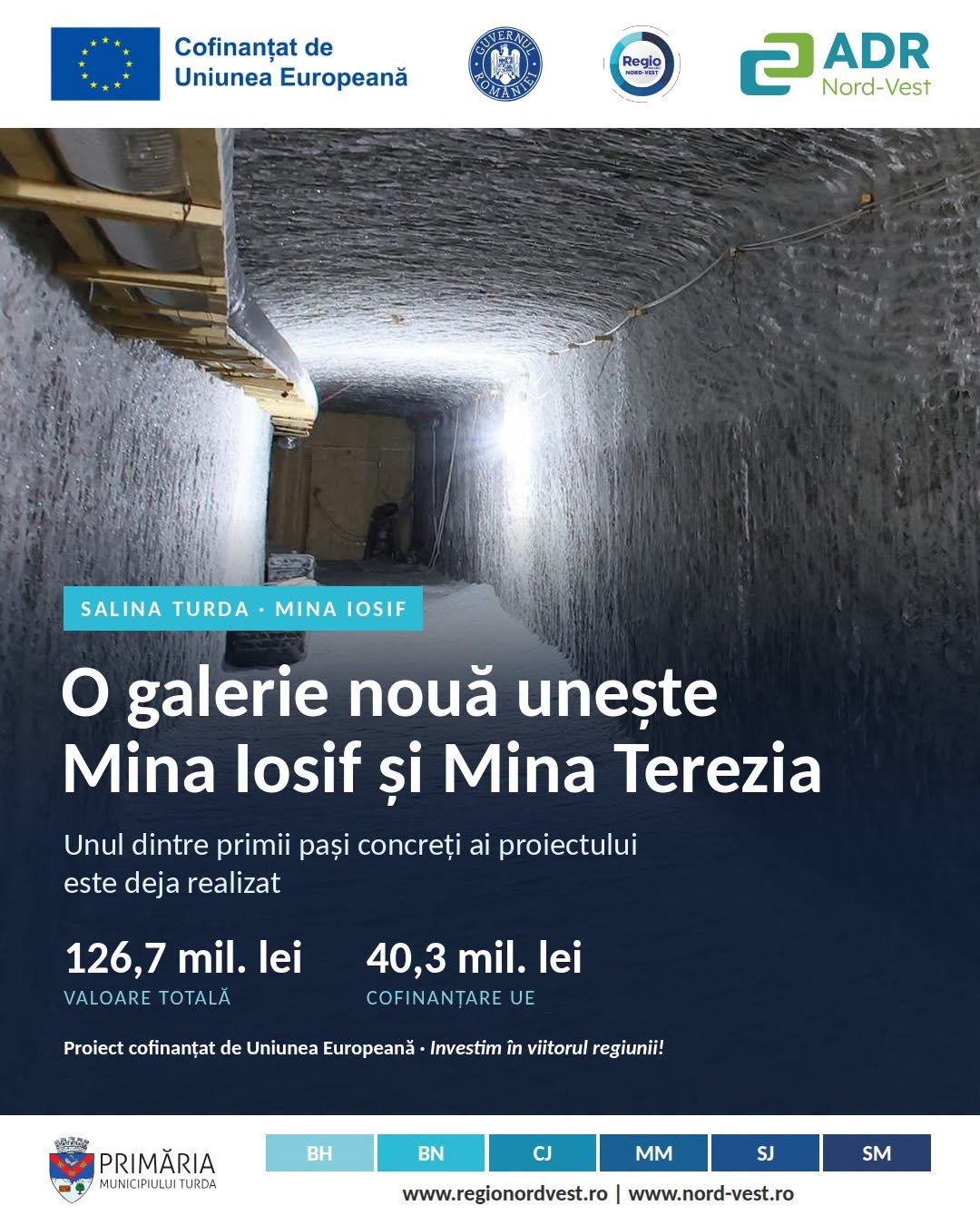 Turda: o nouă galerie subterană leagă Mina Iosif de Mina Terezia la Salina Turda