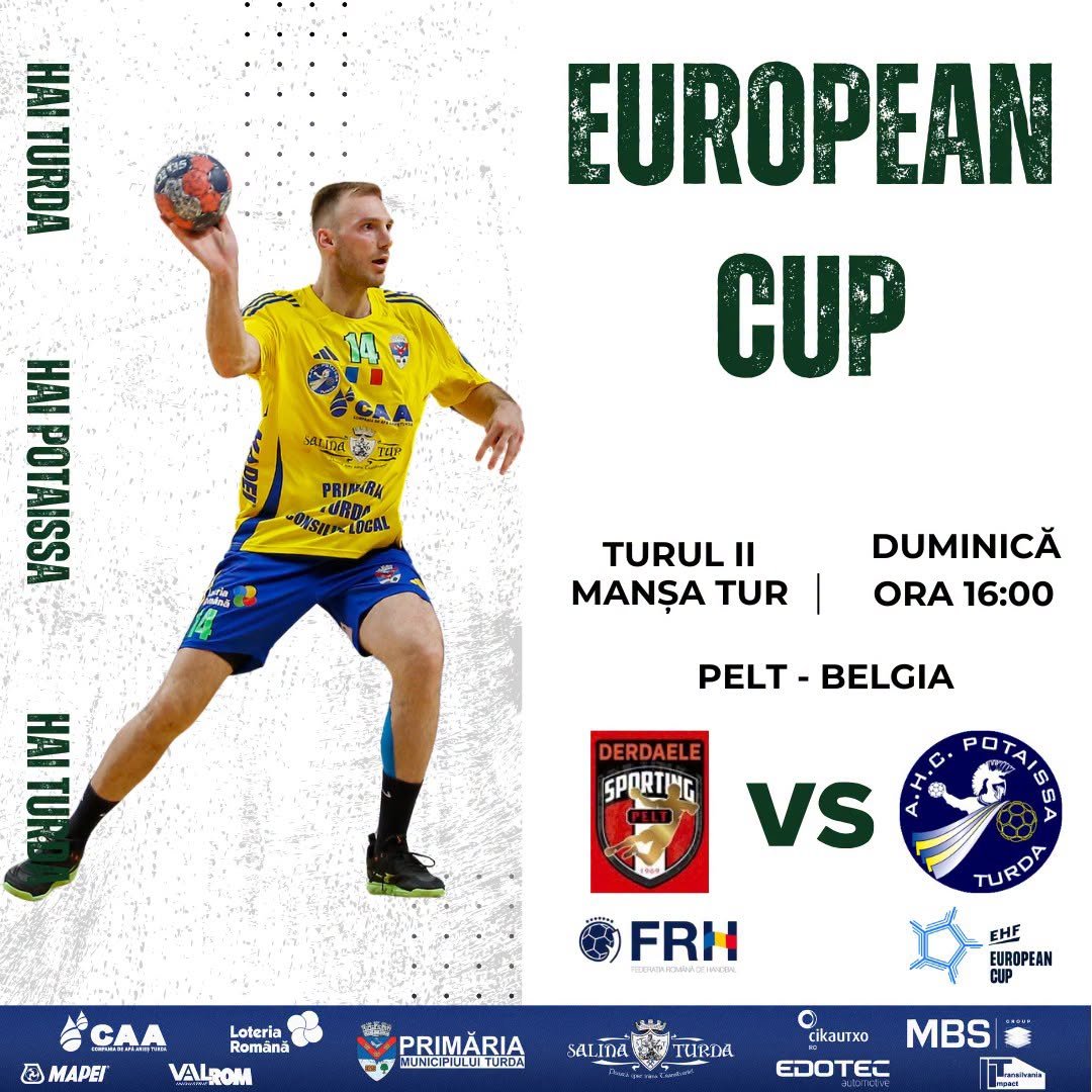 Turda: Potaissa joacă duminică în Belgia pentru accesul în turul III al Cupei Europene