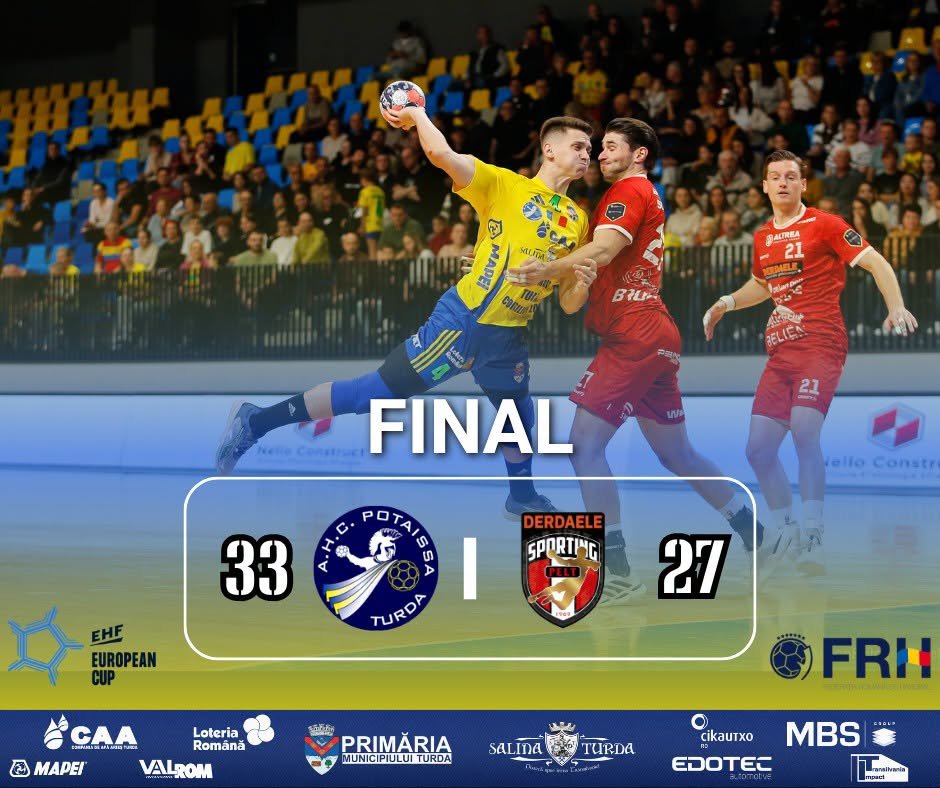 Turda: Potaissa se califică în turul următor al EHF European Cup, după 33-27 cu Derdæle Sporting Pelt