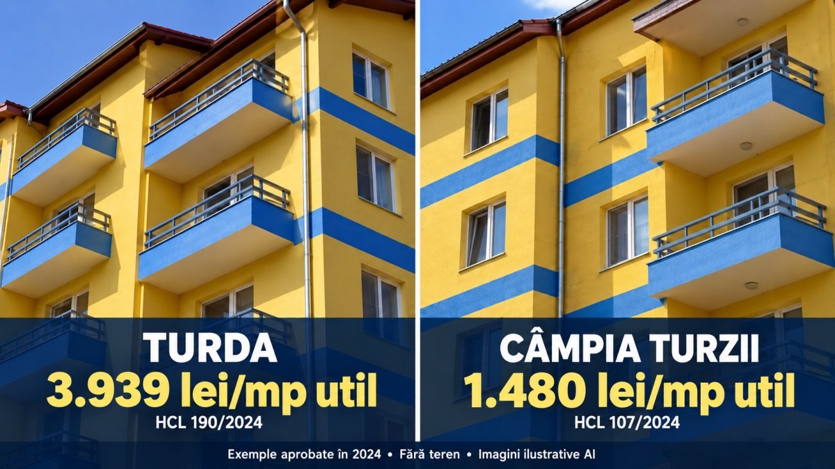 Turda: prețuri ANL de 2,6 ori mai mari decât la Câmpia Turzii, pentru blocuri din aceeași generație