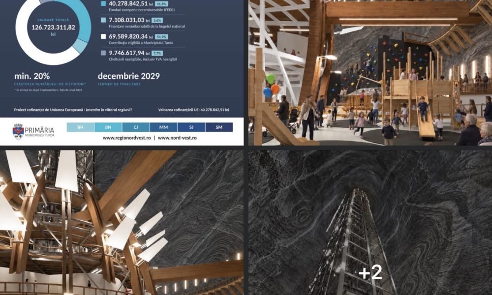 Turda: proiect de 126,7 milioane lei pentru amenajarea Minei Iosif la Salina Turda