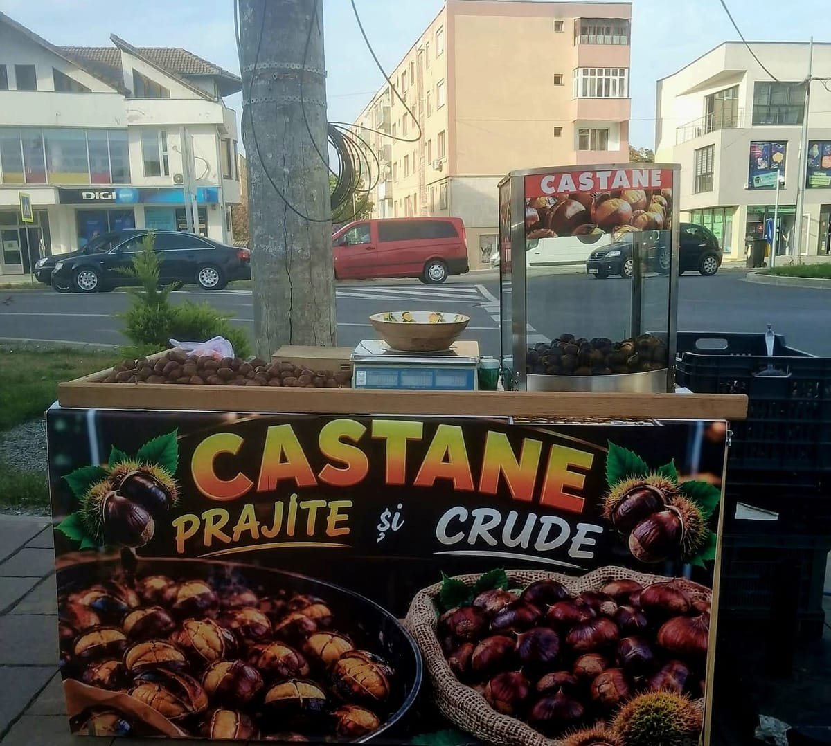 Turda: ultima zi pentru castane coapte în zona Materna, comercianții revin pe 9 noiembrie