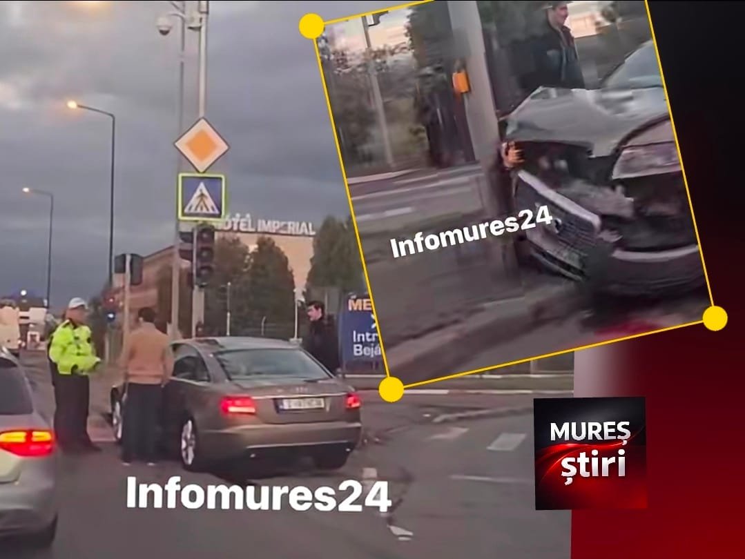 ULTIMĂ ORĂ Accident rutier pe strada Gheorghe Doja din Târgu Mureș!
