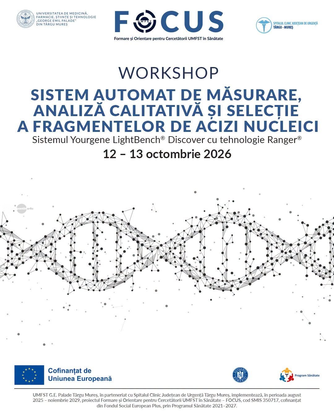 UMFST implementează în formarea cercetătorilor tehnologii de secvențiere genetică de ultimă generație