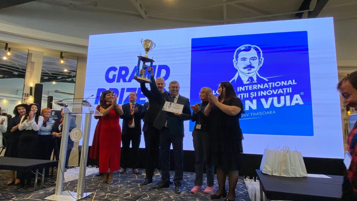 Universitatea din Petroșani a primit Marele Premiu la Salonul de Invenții și Inovații Traian Vuia Timișoara
