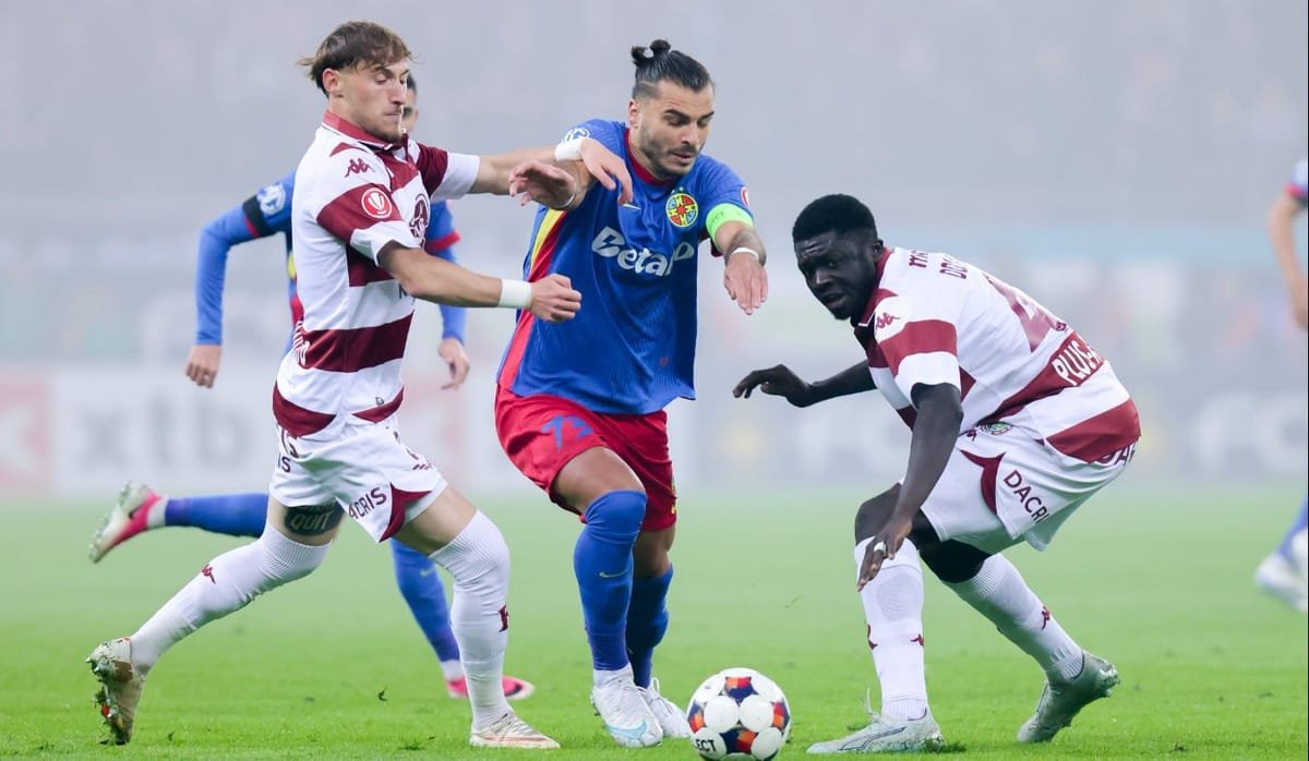 UTA a stat doar două ore pe loc de play-off, după ce FCSB a demolat Rapidul în etapa a 13-a