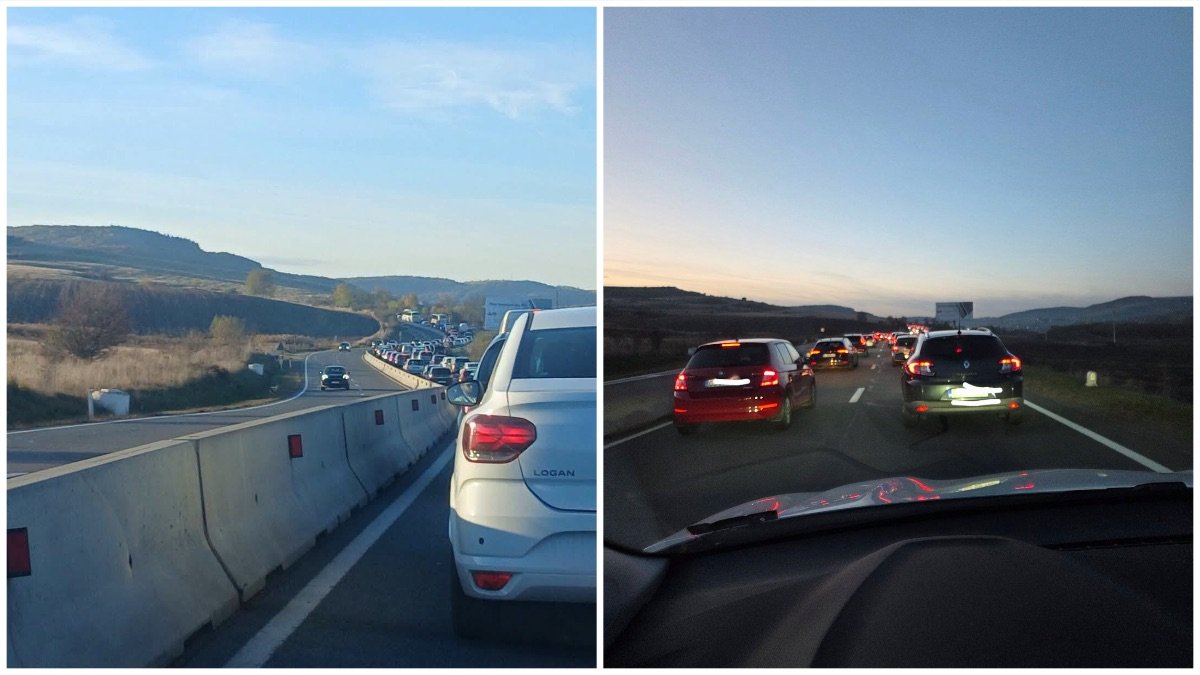 Vâlcele: cozi de kilometri la intersecția DN1 cu DJ 103M după reconfigurare, la orele de vârf