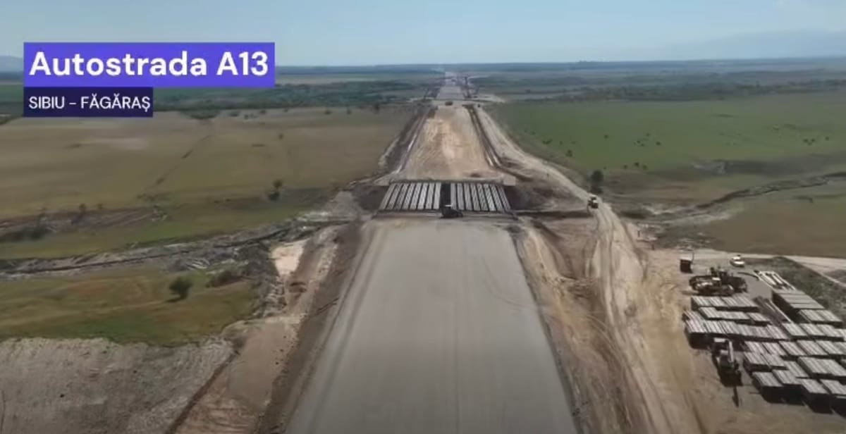 VIDEO Pe Autostrada Sibiu-Făgaraș a început montarea ultimului segment metalic la podul în arc de pe Tronsonul 3