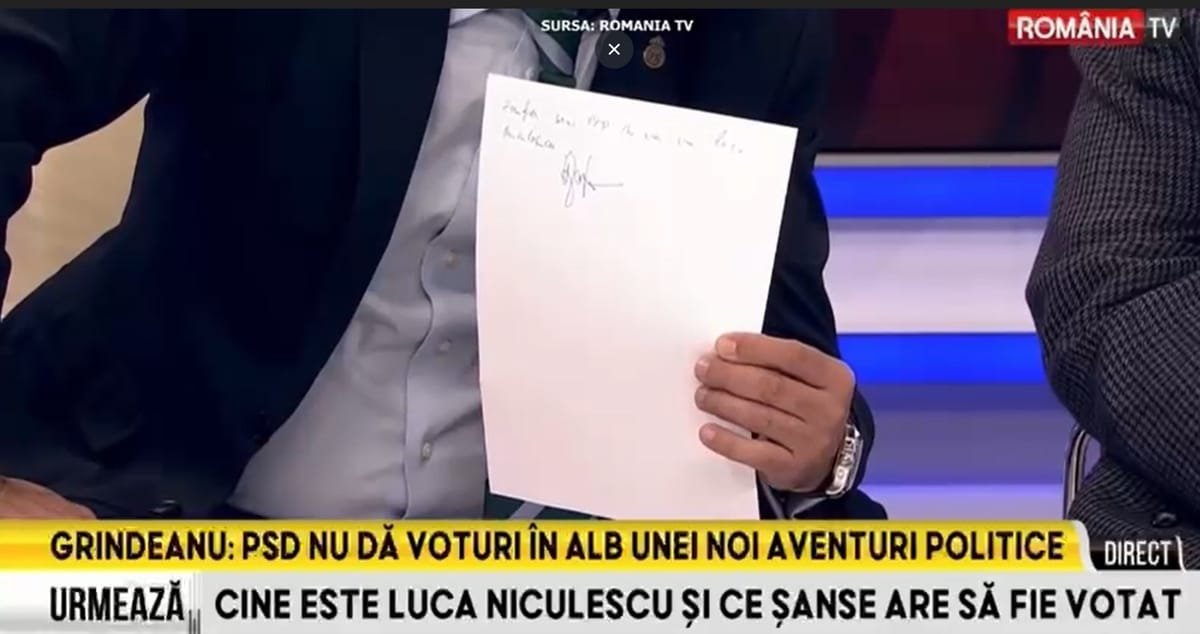 VIDEO | Senatorul PSD Daniel Zamfir anunță la RTV că nu va vota Guvernul Luca Niculescu