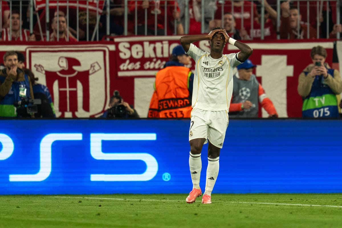 Vinicius a marcat pentru Real Madrid, dar VAR-ul i-a anulat golul și l-a eliminat cu cartonaș roșu