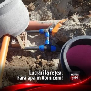 Voiniceni: fără apă potabilă pe 18 octombrie, între orele 09:00 și 13:00, din cauza lucrărilor la rețea