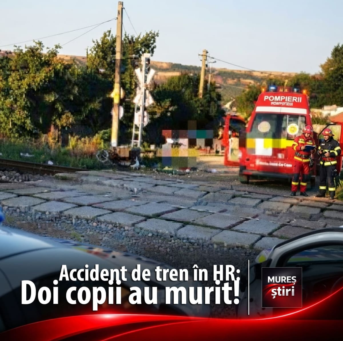 Vrabia: doi adolescenți de 15 și 16 ani au murit după ce motocicleta lor a fost lovită de un tren