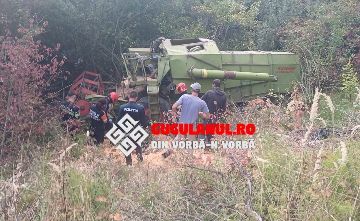 Zorile, Caraș-Severin: bărbat de 39 de ani a murit prins sub o combină agricolă răsturnată